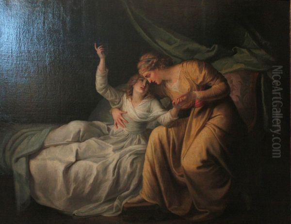 Death of Miss Gardiner Oil Painting by Maria Louisa Catherine Cecilia Cosway