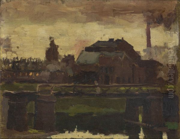 De fabriek Oil Painting by Guillaume Eberhard