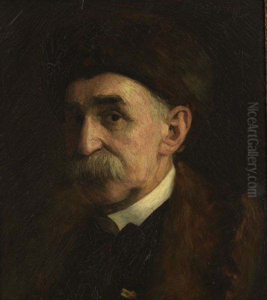 Portret van Albert Bogaert (1838-1921), kapitein infanterie Oil Painting by Henri Goovaerts