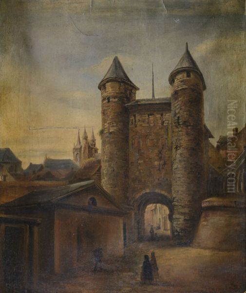 Helpoort vanaf het zuiden Oil Painting by Alexander Schaepkens