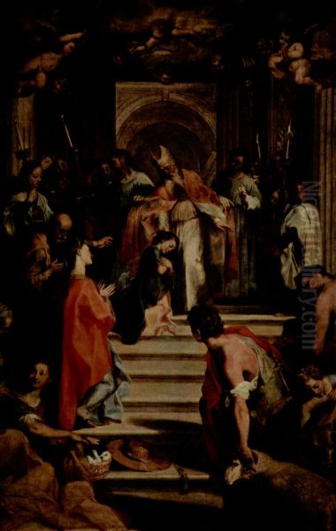 Presentation of Jesus Christ at the Temple Oil Painting by Federico Barocci