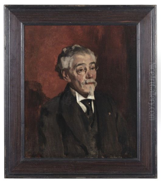 Prof. dr. Gerard Heymans, Oil Painting by Willem Witsen