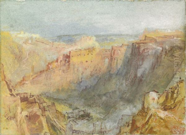 Vue op Letzebuerg, vum Fetschenhaff aus Oil Painting by J. M. W. Turner