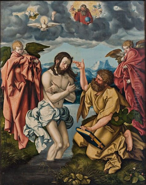 Taufe Christi Oil Painting by Hans Baldung Grien