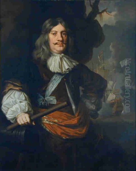 Portrait of Cornelis Tromp (1629-1691) Oil Painting by Peter Lely