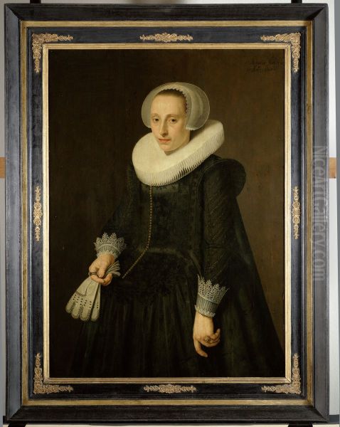 Portret van een onbekende vrouw Oil Painting by Nicolaes Eliaszoon Pickenoy