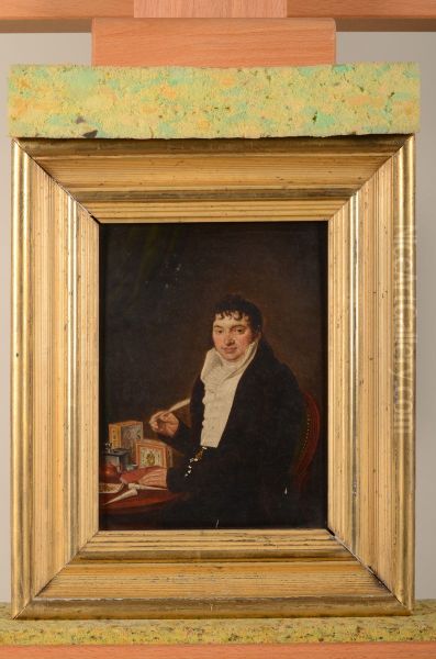 Portrait of Matthias Josephus Nijssen (1773-1853) Oil Painting by Johannes Petrus van Horstok