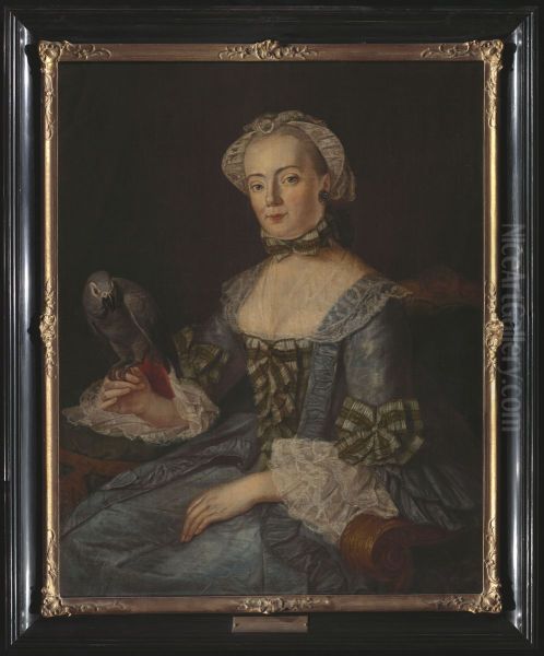 Portrait of Hester Anna van Foreest (1736- ) Oil Painting by Tethart Philipp Christian Haag