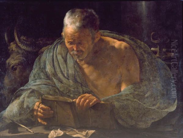 Lucas Evangelist. Oil Painting by Hendrick Ter Brugghen