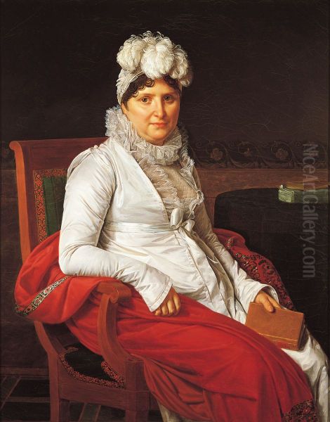 Portrait of Madame Houbigant, born Nicole Adelaide Deschamps Oil Painting by Merry-Joseph Blondel