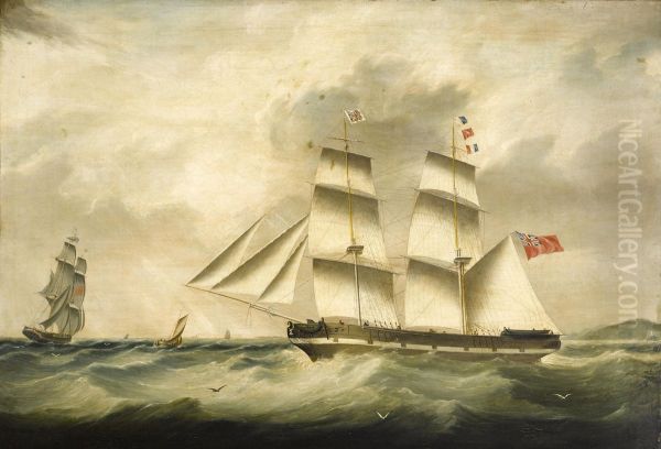 The full-rigged ,James Ray' Oil Painting by Joseph Heard