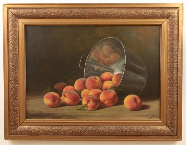 Peaches in a Pail Oil Painting by Albert Francis King