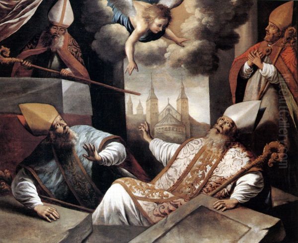 The resurrection of the saints Monulph and Gondulph from their graves. Oil Painting by Gaspar De Crayer