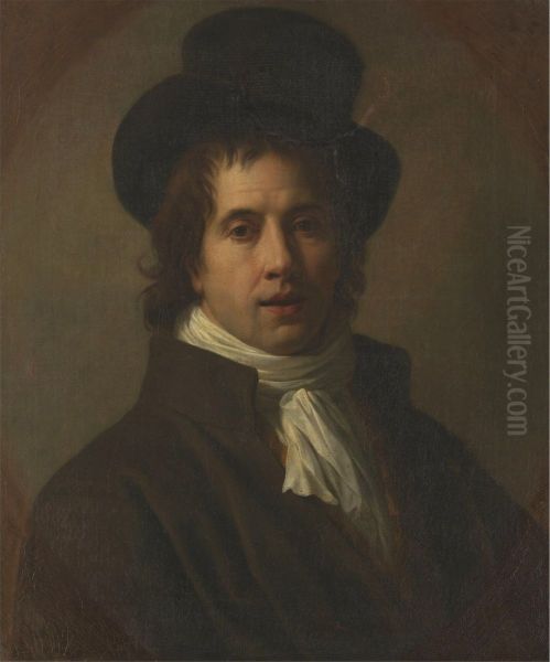 Self-portrait Oil Painting by Jean-Charles Nicaise Perrin