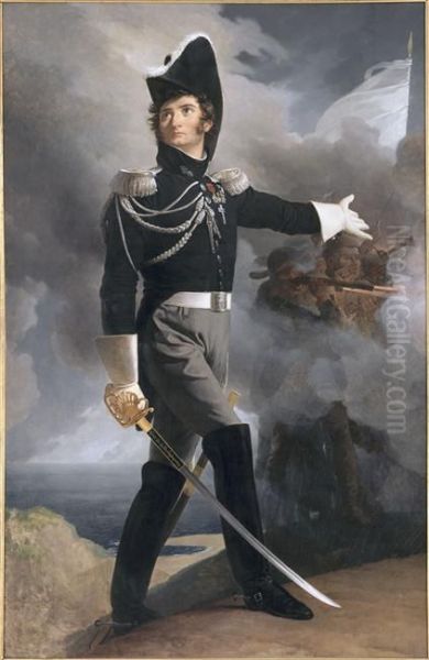 Louis de La Rochejaquelein (1777-1815) Oil Painting by Pierre-Narcisse Guerin