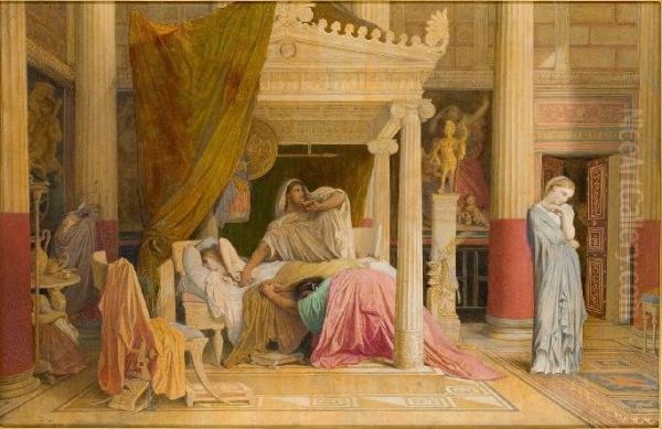 Stratonice et Antiochus Oil Painting by Jean-Auguste-Dominique Ingres