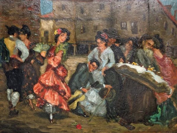 Danseuses Andalouses Oil Painting by Ricardo Canals y Llambi