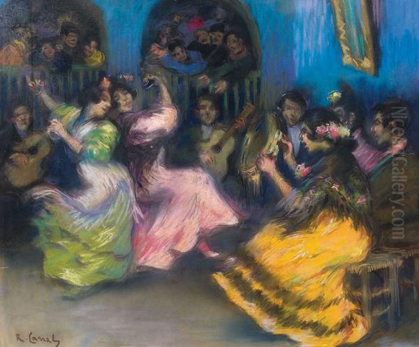 Danseuses Gitanes Oil Painting by Ricardo Canals y Llambi