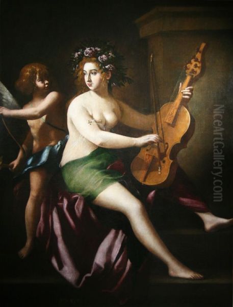 Erato, Muse of Lyrics Oil Painting by Giovanni Baglione