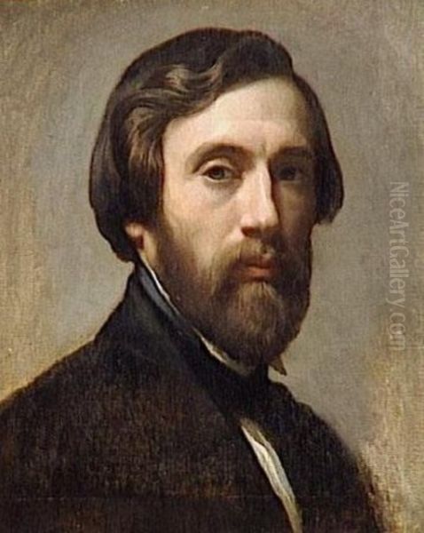 Self-portrait Oil Painting by Marc-Charles-Gabriel Gleyre