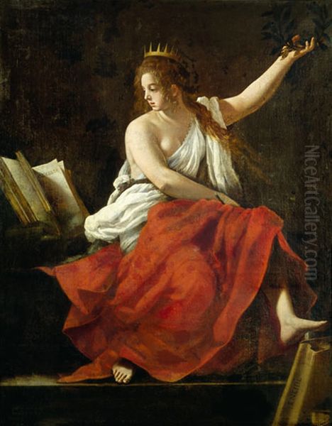 Calliope (Muse de l'eloquence) Oil Painting by Giovanni Baglione