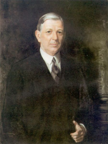 Dwight F. Davis, 49th United States Secretary of War. Oil Painting by Douglas Chandor