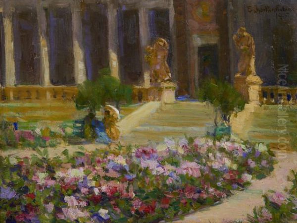 Hall of Flowers, Panama Pacific International Exposition Oil Painting by E. Charlton Fortune