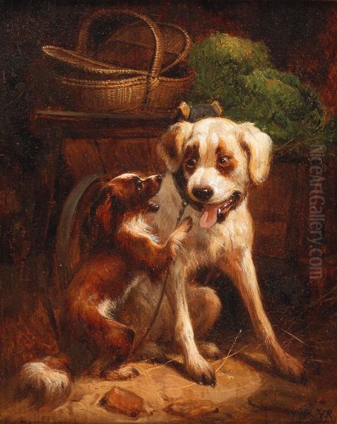 Will You Play With Me? Oil Painting by Henriette Ronner-Knip