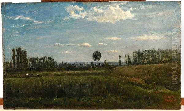 Paysage Oil Painting by Charles-Francois Daubigny