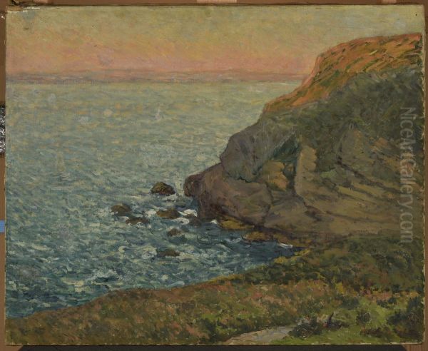 Dernieres lueurs du jour (Morgat) Oil Painting by Maxime Maufra