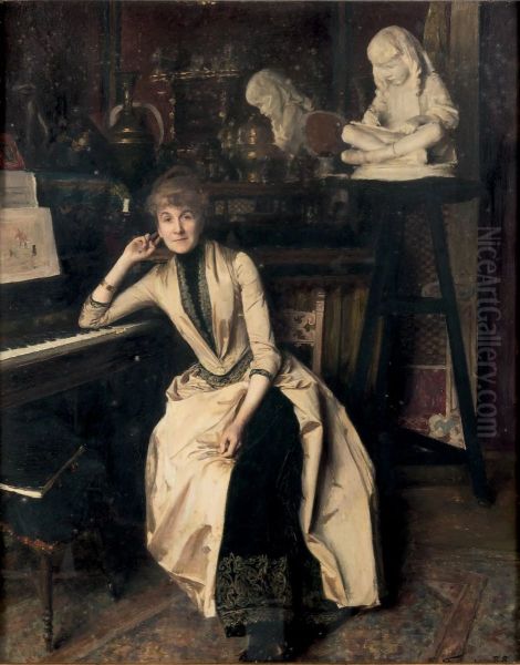 Portrait de Madame Gustave Paul Oil Painting by Emile Friant