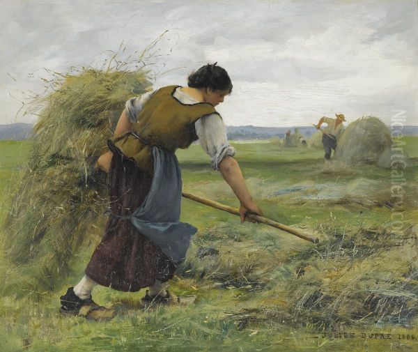 The reapers (Harvesting of the Hay) Oil Painting by Julien Dupre