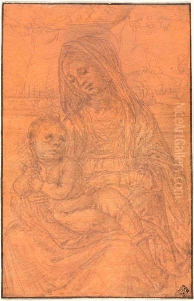 The Virgin and Child Oil Painting by Lorenzo Di Credi