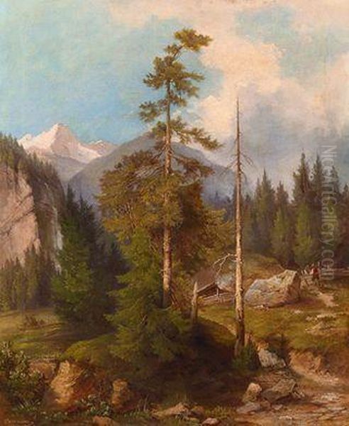 Blick Auf Den Grosglockner Von Kals Aus Oil Painting by Jacob Canciani