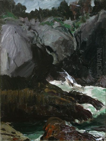 Gorge and Sea Oil Painting by George Bellows