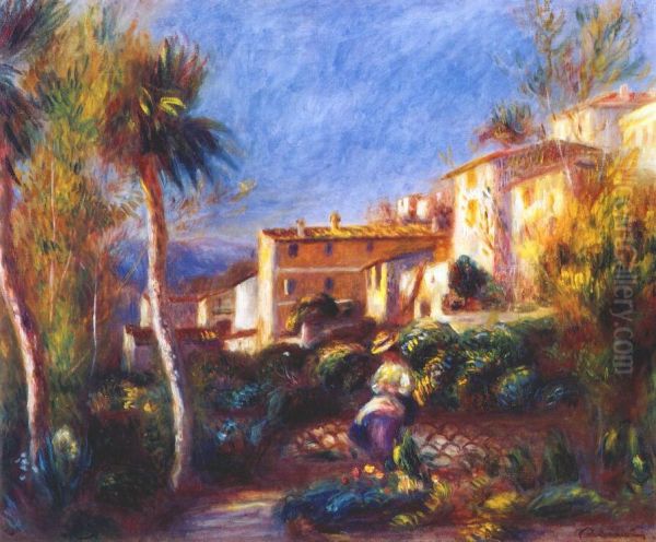 Maison de la Poste a Cagnes Oil Painting by Pierre-Auguste Renoir