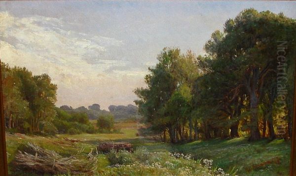 A view of Esrum. Oil Painting by Rudolf Bissen