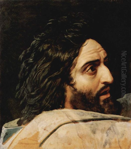 Head of St John the Baptist Oil Painting by Alexander Ivanov