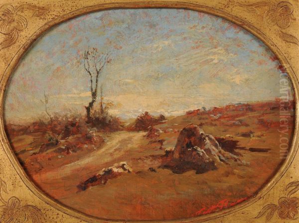 Automne. L'arbre Oil Painting by Francois-Auguste Ravier