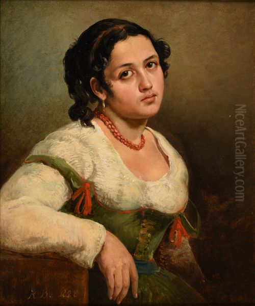 Italienne Oil Painting by Jacques Raymond Brascassat