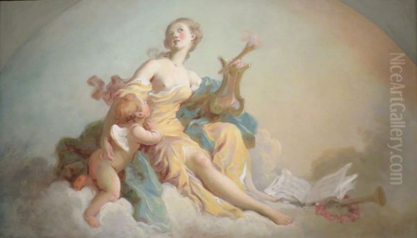 Music Oil Painting by Jean-Honore Fragonard