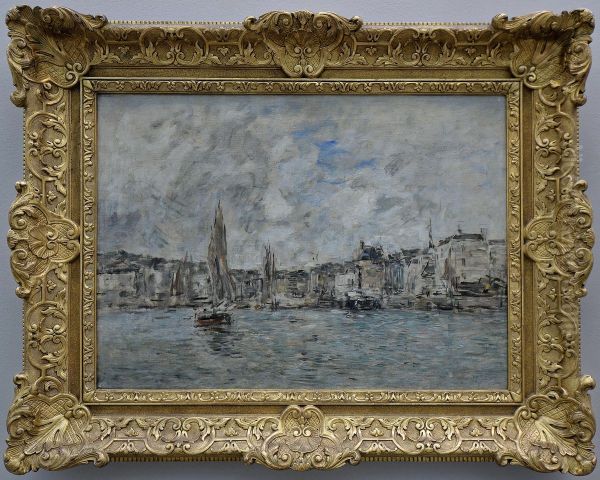 Le Port de Honfleur Oil Painting by Eugene Louis Boudin