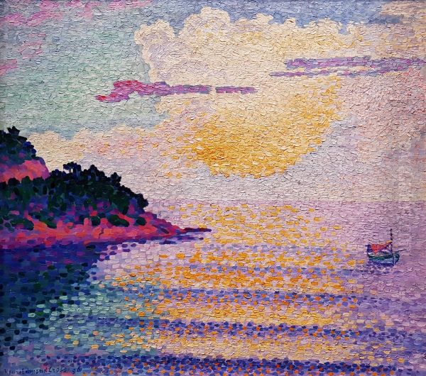 Zakat nad morem Oil Painting by Henri-Edmond Cross