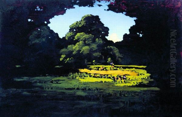 A grove Oil Painting by Arkhip Kuindzhi