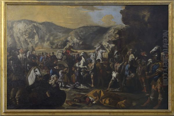 Decollazione di San Gennaro nella solfatara Oil Painting by Niccolo De Simone