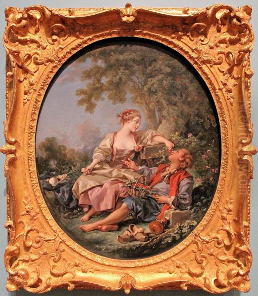 Les sabots Oil Painting by Francois Boucher