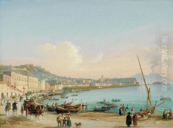 Vues De La Baie De Naples Oil Painting by Salvatore Candido