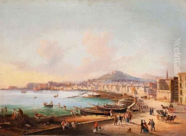 Veduta Del Golfo Di Napoli Oil Painting by Salvatore Candido