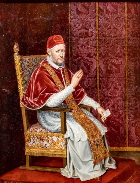 Portrait of Pope Innocent X Oil Painting by Wolfgang Heimbach