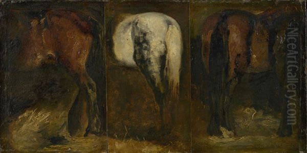 Studies of horses Oil Painting by Theodore Gericault